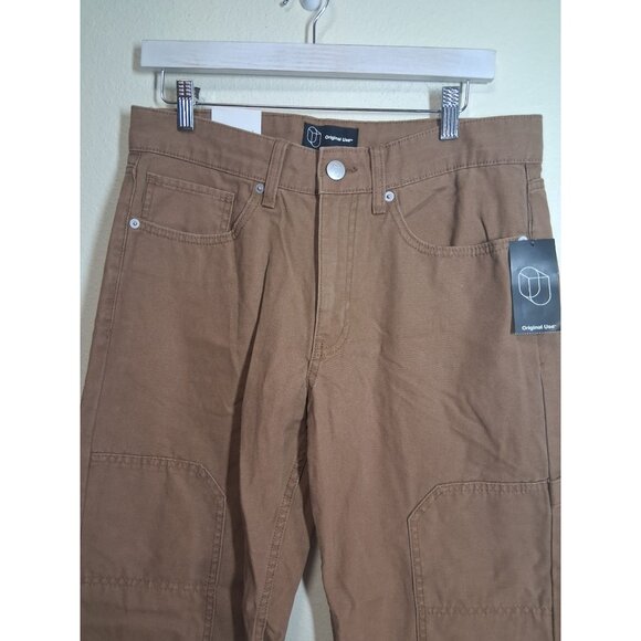 NWT Original Use Denim Jeans Brown Relaxed Carpenter Men's Size 30x30 - Picture 2 of 8